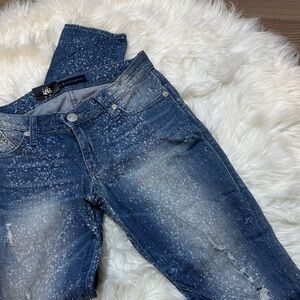 Rock & Republic Speckled Blue Jeans